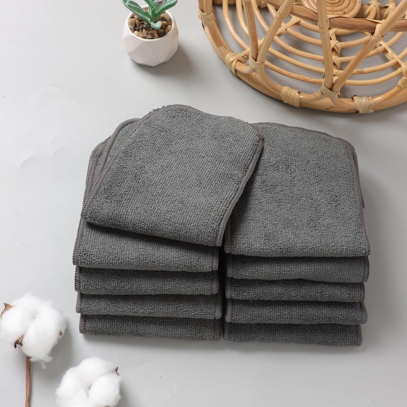 Asenappy 10pcs Reusable Soft 3 Layers Inserts for Baby Cloth Diaper,High Absorbing Washable Liners (10pcs-Grey Inserts) - Image 5